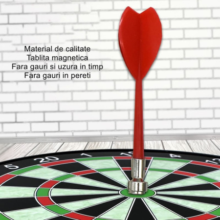 Set Joc Darts Cyrax, 4 Sageti Incluse, Magnetic, Dimensiuni 28.6 x 28.6 cm, Design clasic, Multicolor