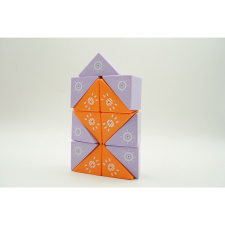 Set inteligent de constructie cu piese magnetice, Cyrax, 26 piese, pentru copii, +3 ani, multicolor